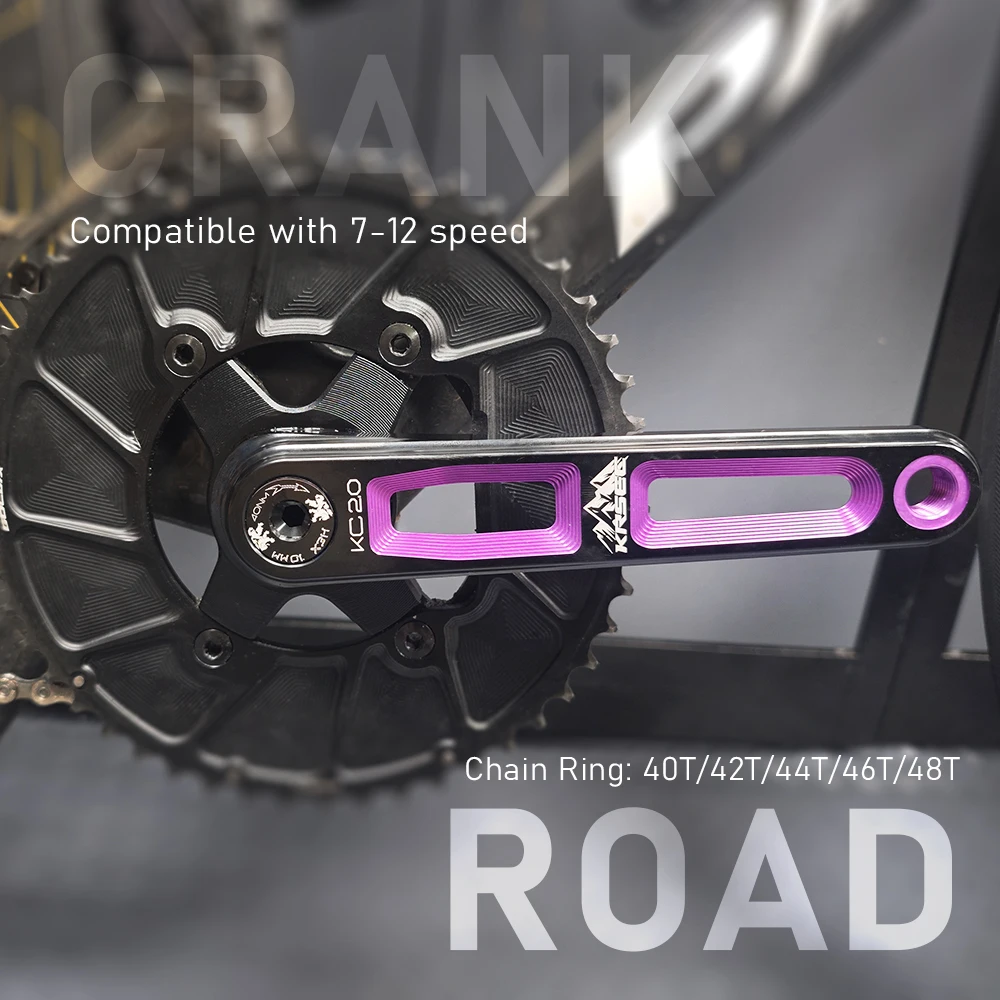Biela KRSEC 165mm Ultraligera DUB para Bicicleta Carretera