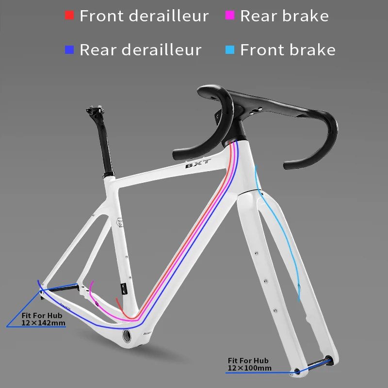 Cuadro Gravel Carbono BXT 700C/27.5er | Ligero y Resistente