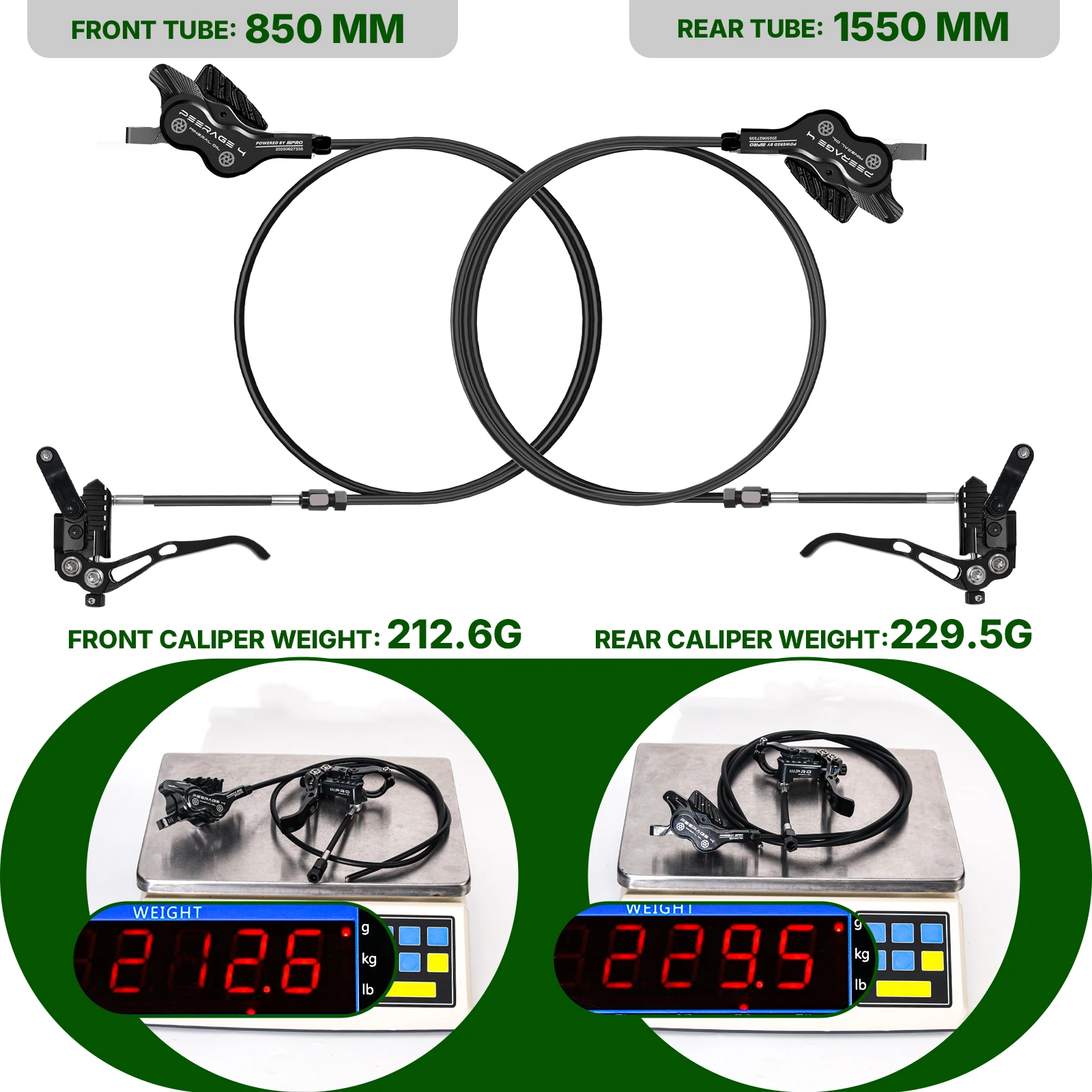 Frenos Hidráulicos MTB 4 Pistones IIIPRO PEERAGE4 + Rotor 160mm
