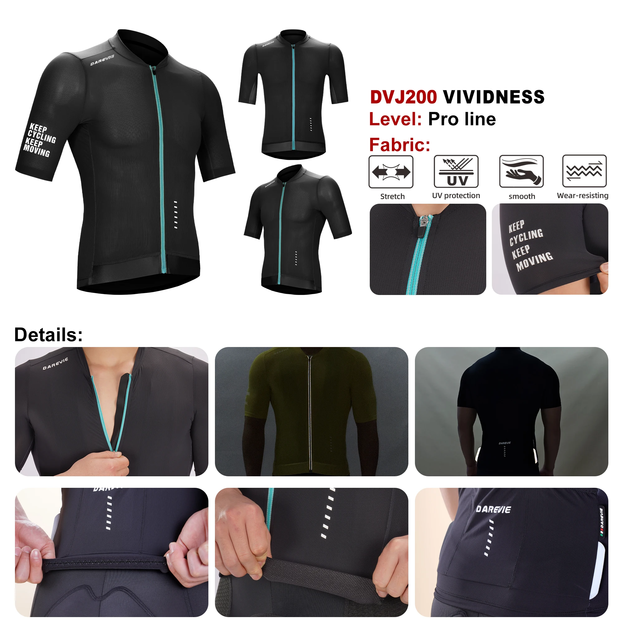 Maillot Ciclismo DAREVIE Anti-UV 50+ | Secado Rápido Unisex