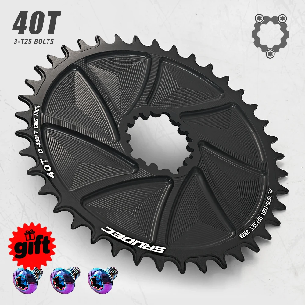 Plato KRSEC SRAM 3 Pernos | Aluminio 7075 CNC Narrow Wide