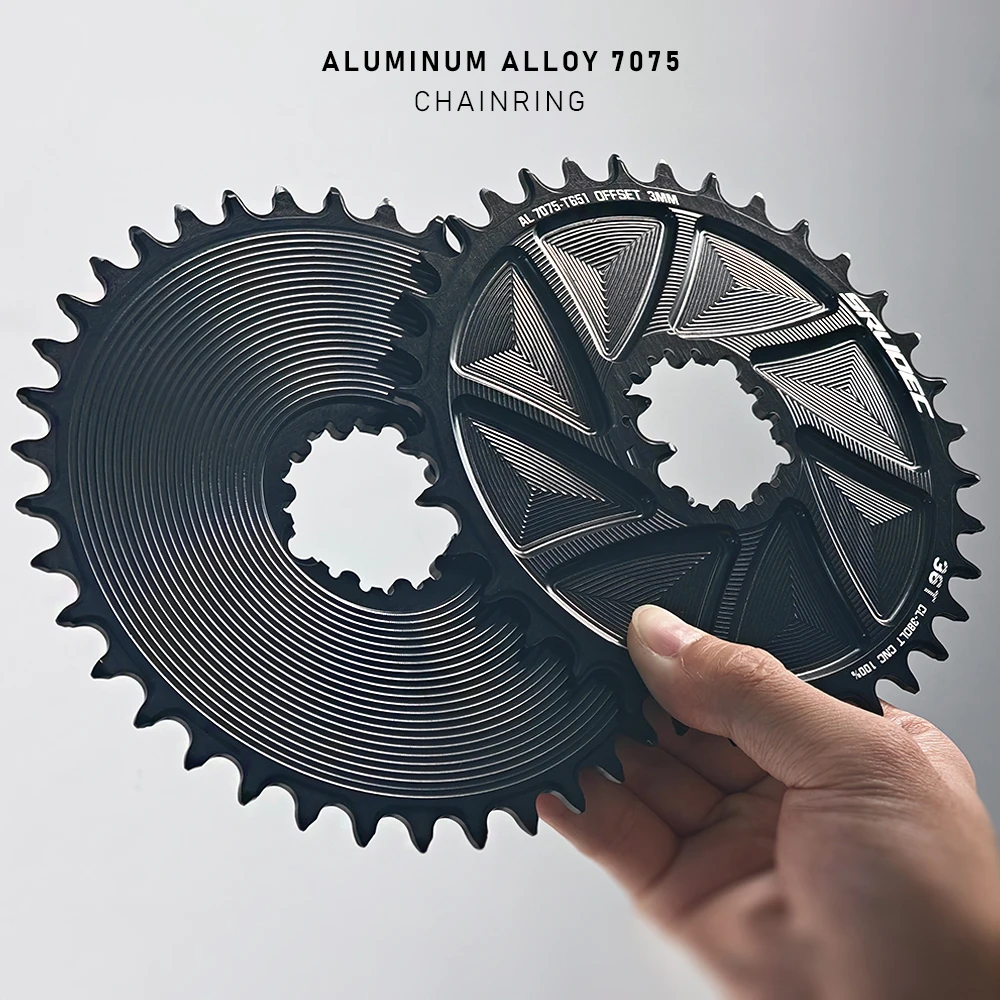 Plato KRSEC SRAM 3 Pernos | Aluminio 7075 CNC Narrow Wide