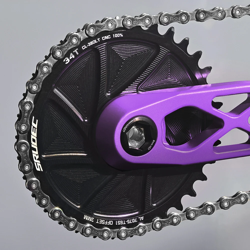 Plato KRSEC SRAM 3 Pernos | Aluminio 7075 CNC Narrow Wide