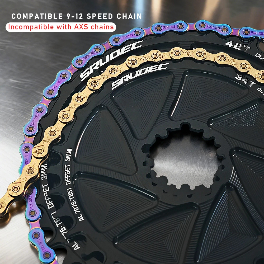 Plato KRSEC SRAM 3 Pernos | Aluminio 7075 CNC Narrow Wide