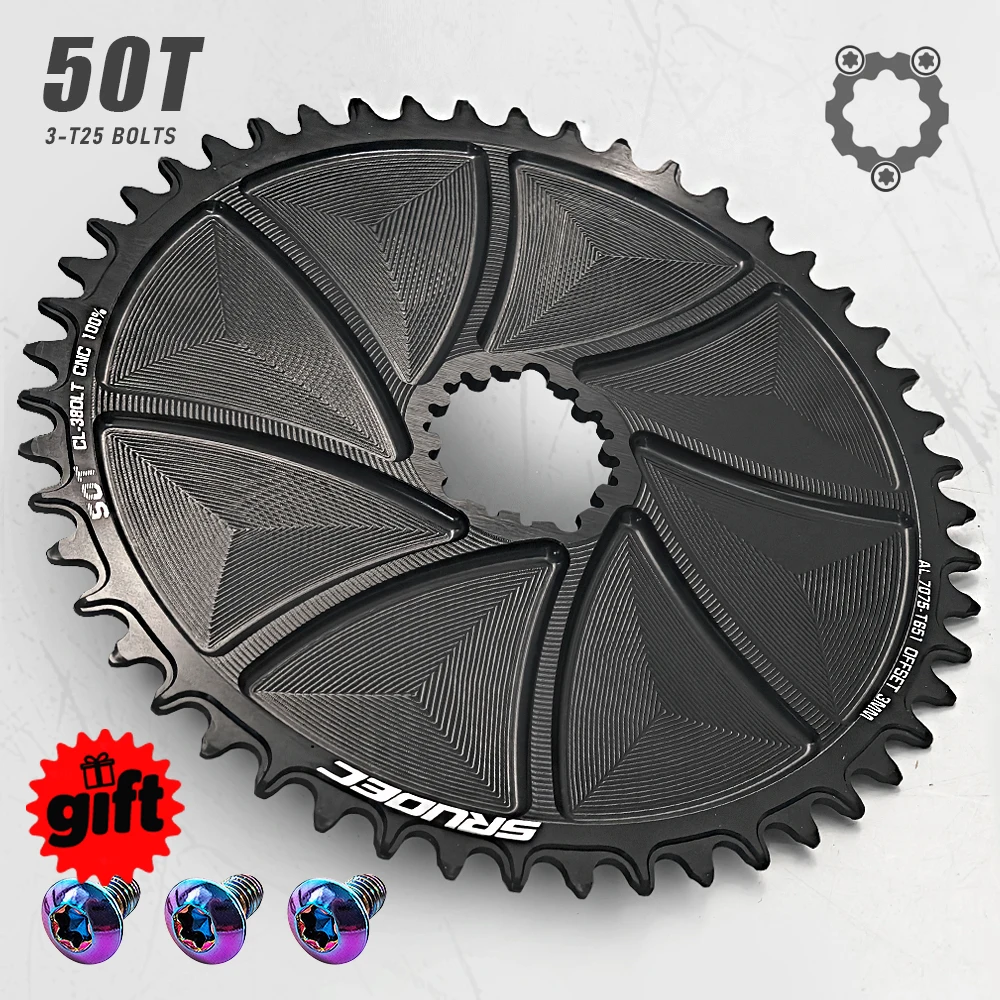 Plato KRSEC SRAM 3 Pernos | Aluminio 7075 CNC Narrow Wide