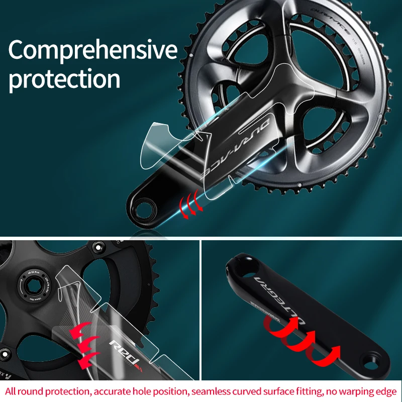 Protector de Manivela Bicicleta Carretera Carbono | Pack 2
