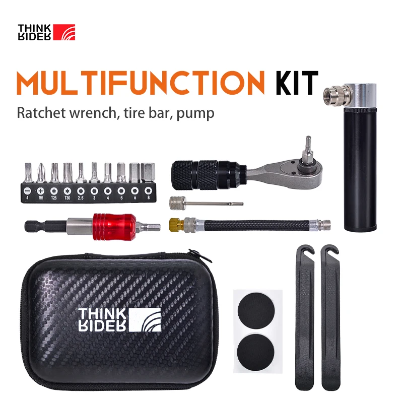 TinkRider Kit de Herramientas de Reparación Portátil para Bicicleta